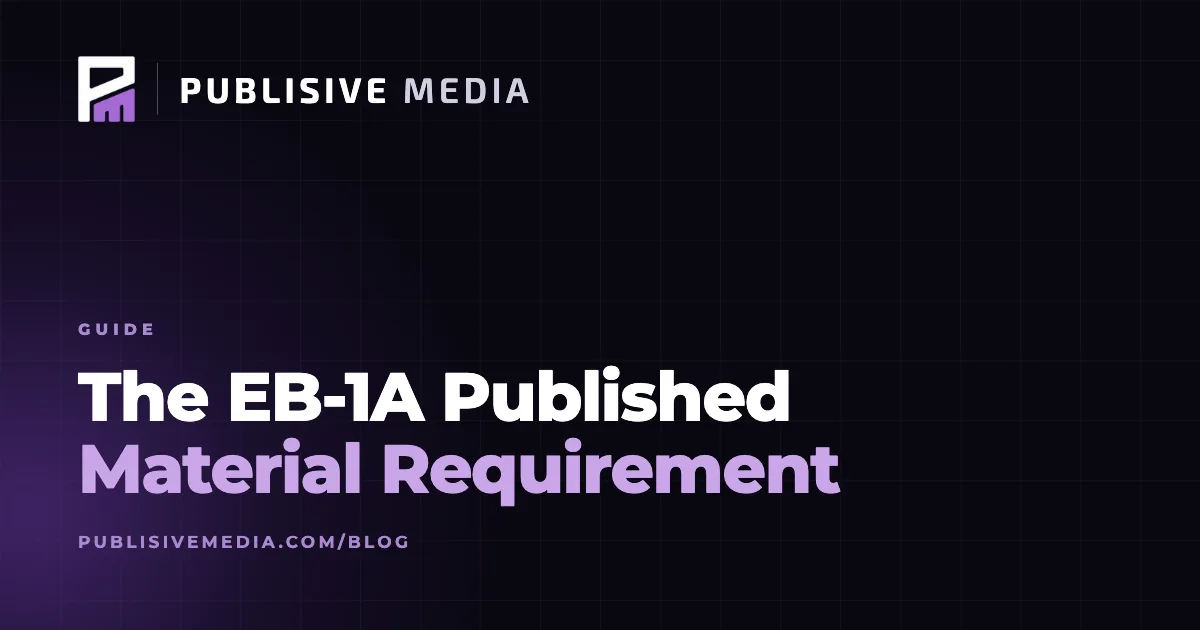 The EB-1A Published Material Requirement, Explained