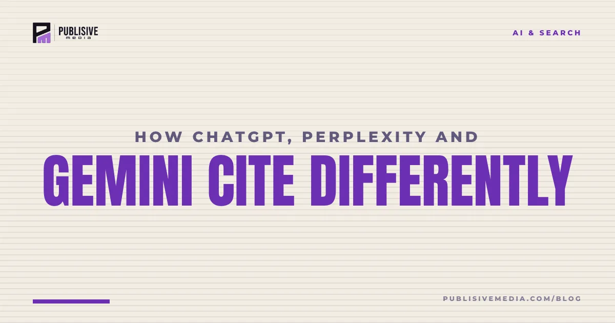 How ChatGPT, Perplexity and Gemini Cite Differently