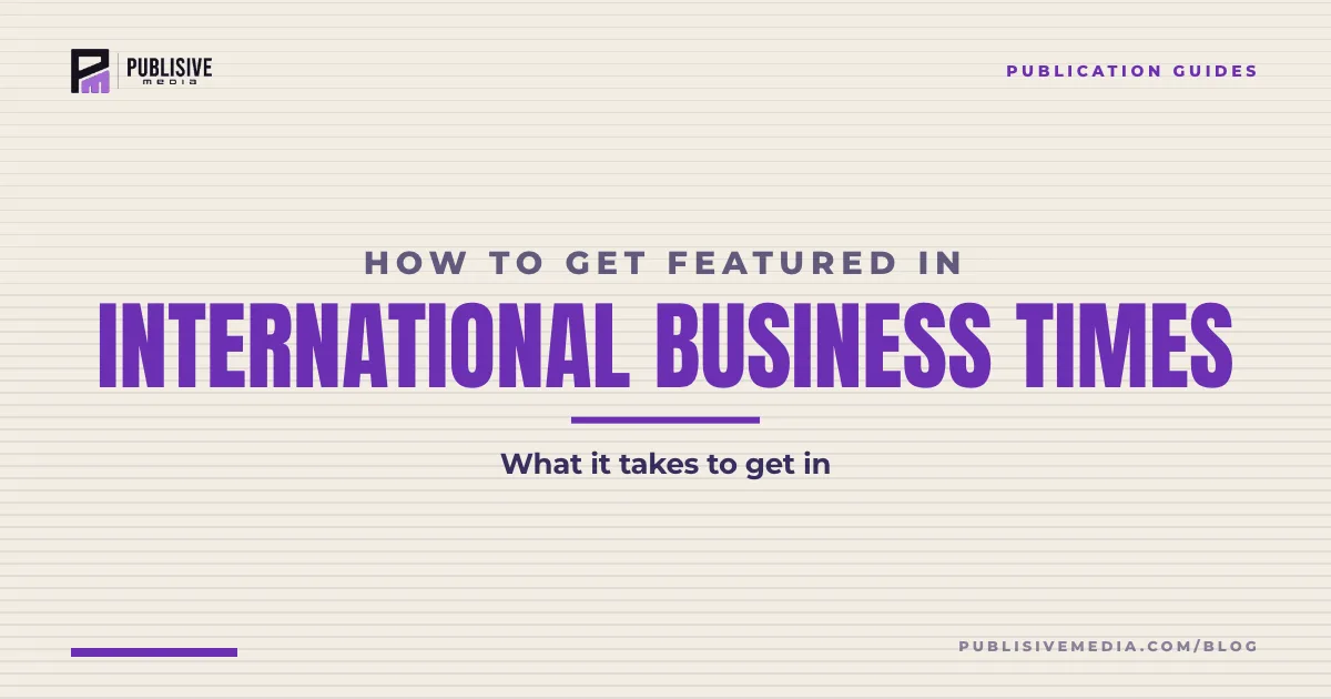 How to Get Featured in International Business Times