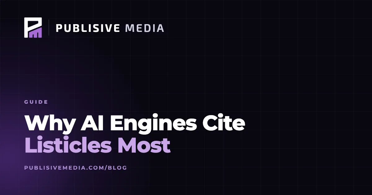 Why AI Engines Cite Listicles More Than Any Other Content