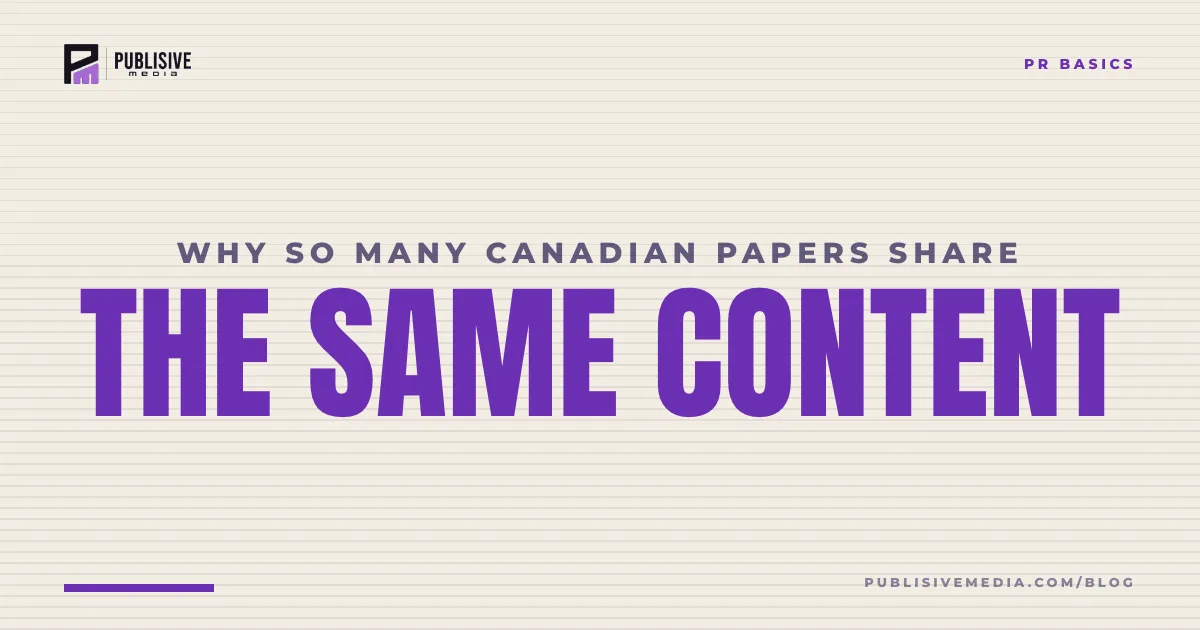 Why So Many Canadian Newspapers Share the Same Content