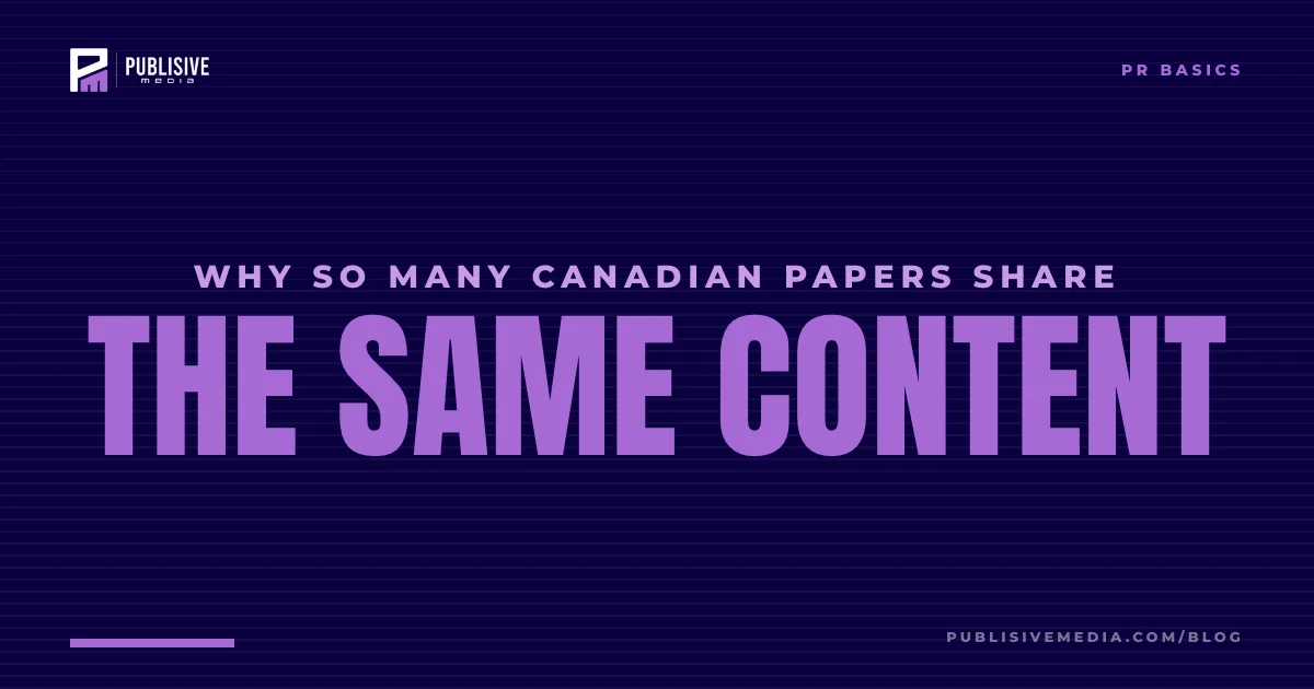 Why So Many Canadian Newspapers Share the Same Content